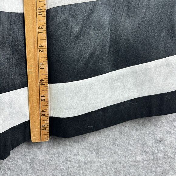 EShakti Dress Womens S Black White Banded Stripe Party Prom Fit & Flare Pockets* - Picture 15 of 16
